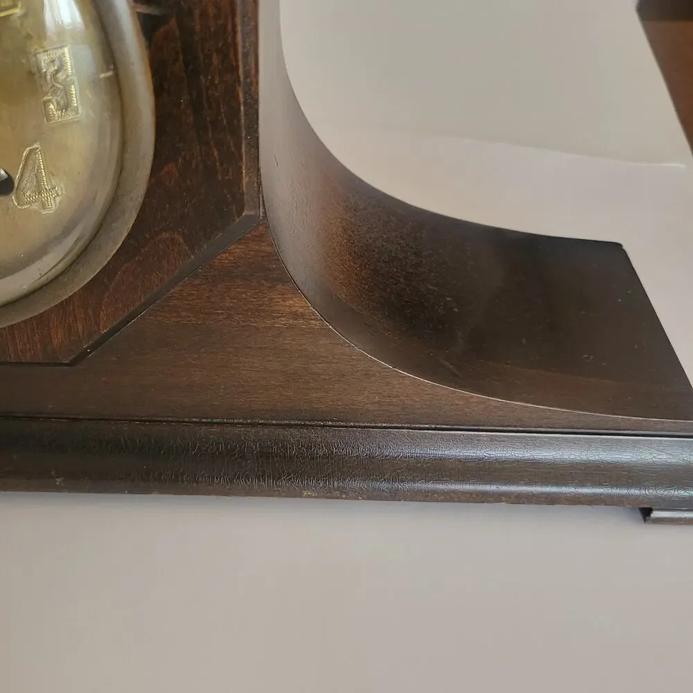 Vintage Antique New Haven Harmoniste Mantle Clock Harmony Duo Chime